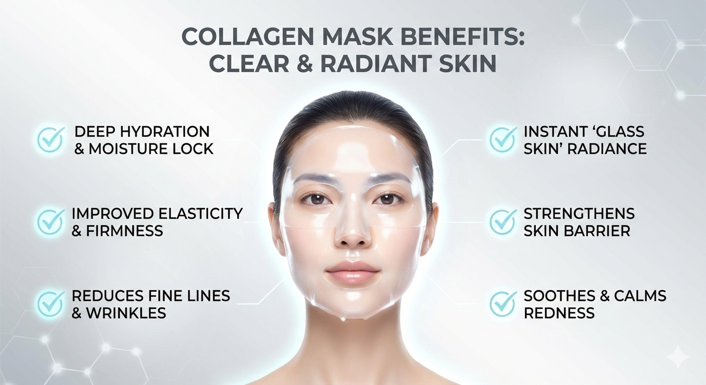 Atom Visage Bio-Collagen Real Deep Mask - Korean Skincare Collagen Mask for Instant Glow & Hydration